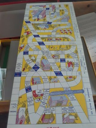 Vintage GAME OF TRAFFIC board game ALL FAIR 1940s antique 2