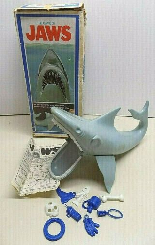 Vintage The Game Of Jaws 1975 Ideal Instructions & Box 2008 - 1