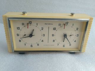 Chess Mechanical Clock Timer Yantar Jantar Vintage Soviet Russian Ussr