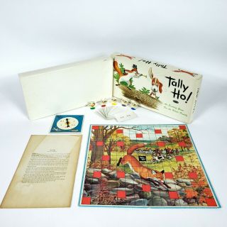 Tally Ho Fox And Hound Hunting 1961 Whitman Family Complete Board Game Htf