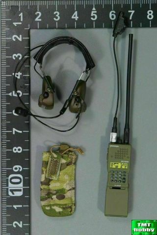 1:6 Scale Dam 78042 Fbi Hrt Agent - Comtec Ii Headset W/ Radio & Pouch