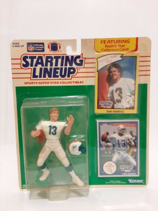 Dan Marino Miami Dolphins 1990 Starting Lineup By Kenner (2 Cards)
