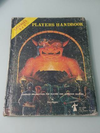 Advanced Dungeons & Dragons Players Handbook 1978 Tsr Hardcover