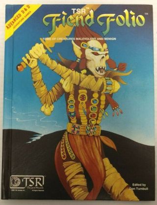 1981 Fiend Folio 1st 2012 Advanced Dungeons & Dragons Vtg Tsr Hc Book D&d Game