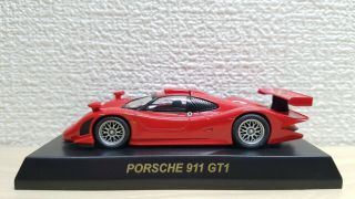 1/64 Kyosho Porsche 911 Gt1 Red Diecast Car Model