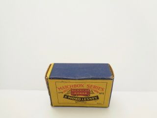 box for 1954 MOKO Lesney Matchbox No.  5 LONDON ' MATCHBOX ' BUS - - - see photos & more 4