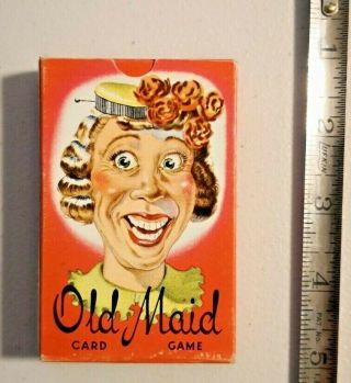 Vintage 1950’s Old Maid Card Game Whitman 3009:15 Complete - - 73