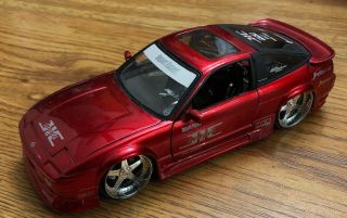 Jada Toys Nissan 240sx Car 1/24 Import Racer Metallic Red No Box Discount