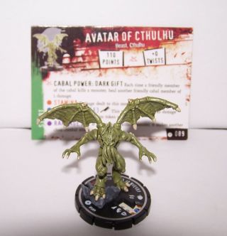 Rare Horrorclix Avatar Of Cthulhu Miniature With Card.