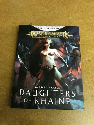 Gw Warhammer Fantasy Age Of Sigmar Warscroll Cards - Daughters Of Khaine