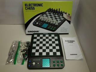 Croove Electronic Chess And Checkers Set With 8 - In - 1 Board Games,  For Kids To