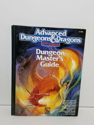 Vintage 1989 Tsr Ad&d Dungeon Masters Guide Rule Book 2100,  2nd Edition