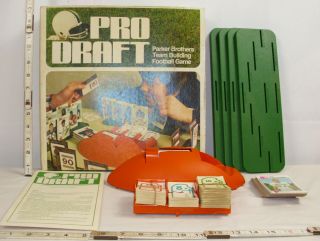 Pro Draft Trading Card Pro Football Game Boxed 1970s Parker Brothers