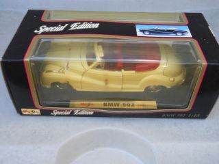 Nib Special Edition Maisto 1955 Bmw 502 Die Cast Metal Car Yellow