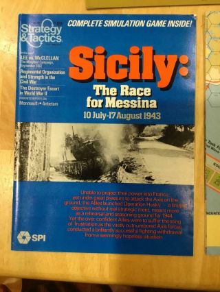 Spi Games Strategy & Tactics Sicily: The Race For Messina Unpunched 1981