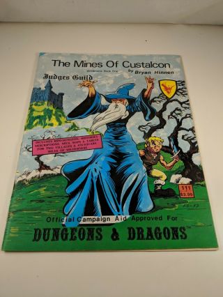 The Mines Of Custalcon Judges Guild Wilderness Book 1 D&d Rpg Dungeons & Dragons