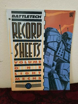 Battletech Record Sheets Volume One Light Mechs - Fasa 1647