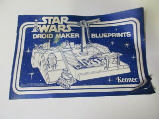 Vintage Star Wars 1979 Kenner Droid Factory Maker Blueprints 100