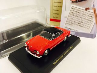 Kyosho 1/64 Volkswagen 1 Karmann Ghia Red Tracking Number