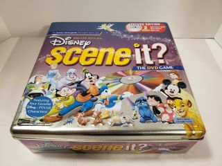 Disney Scene It? Deluxe Edition Tin Box The Dvd Game Family Trivia Game