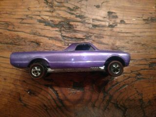 Vintage 1967 Mattel Hot Wheels Redline Purple Custom Fleetside Hk Diecast Car
