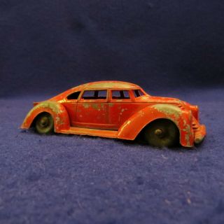Vintage Manoil Sedan Futuristic Toy Car Red 4 3/8 " -