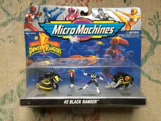 Micro Machines Mighty Morphin Power Rangers 2 Black Ranger (1994)