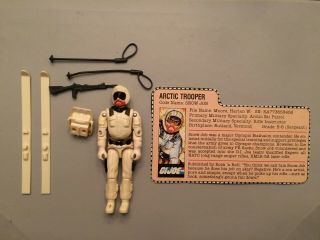 Gi Joe Arah Hasbro 1983 Snow Job Arctic Trooper 100 Complete &