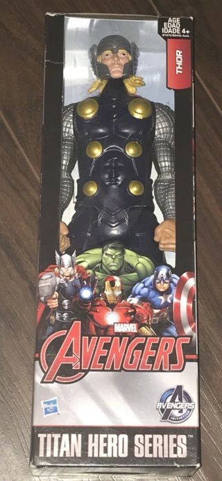 Nib Marvel Avengers Titan Hero Series Classic Thor 12 - Inch Figure With Hammer