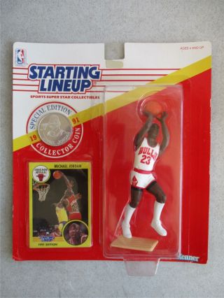 Moc 1991 Kenner Starting Lineup Nba Michael Jordan Basketball 5 " Figure Special