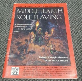 Middle - Earth Role Playing Rulebook 1st Edition - Ice Stock 8000 Merp 1984