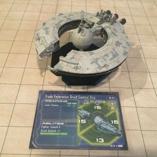 Star Wars Starship Battles - Trade Federation Droid Control Ship With Card 38/60