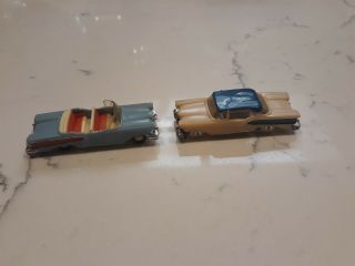 Two Vintage Anguplas Mini Car Ford Edsel Hardtop/convertible Toys