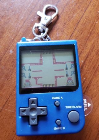 Marios Cement Factory Mini Classics Nintendo Clock Alarm Key Chain Handheld Game