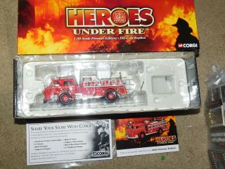 Corgi Heros Under Fire Us50809 Los Angeles Seagrave K Open Cab Fire Truck