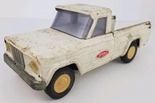 Vintage Tonka Jeep Pick - Up Truck (previously) Tow Truck White Parts