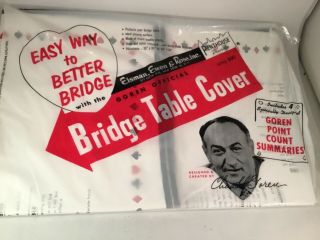 Bridge Table Cover Charles Goren Official Vintage Vinyl Eisman Ewen Rose