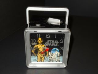 1984 Star Wars Clock Radio C - 3po R2 - D2 Bradley Quartz Vintage Lucasfilm