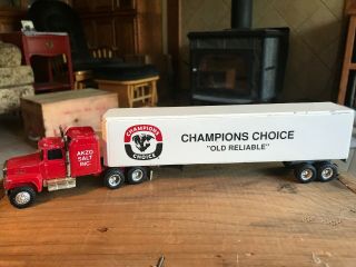 Toy Truck Ertl Semi Tractor Trailer " Old Reliable " 1:64 Scale Ford Ltl 9000