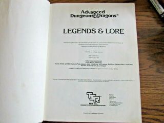 Advanced Dungeons & Dragons Legends & Lore 1984 3