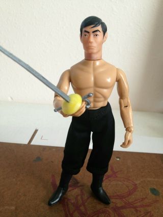 Mego Custom Star Trek Sulu 8 Inch Figure With No Shirt And Sword