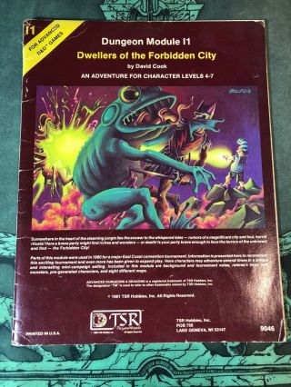 Advanced Dungeons And Dragons Dwellers Of The Forbidden City Tsr 1981 I1 9046