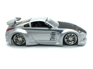 Jada Toys Import Racer Nissan Z Car Silver Die Cast 1/64 Scale Loose