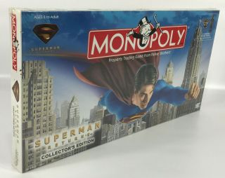 Monopoly Superman Returns Collectors Edition Board Game - - Dc Comics