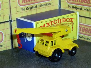 Matchbox Lesney Taylor Jumbo Crane 11 C1 All Yellow 11.  5 Mm Sc1 Nm & Crafted Box