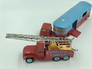 Vintage Corgi Chipperfields Circus Circus Crane Truck - Circus Horse Truck