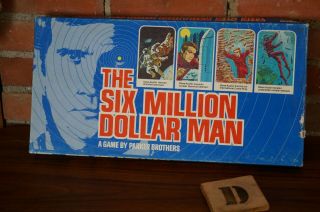 1975 The Six Million Dollar Man Board Game Parker Brothers Complete