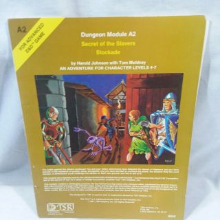 Dungeon & Dragons Dungeon Module A2 Secret Of The Slavers Stockade Levels 4 - 7