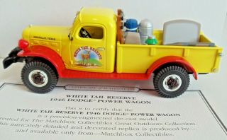 Diecast 1946 Dodge Power Wagon White Tail Reserve 1:50 Scale Matchbox