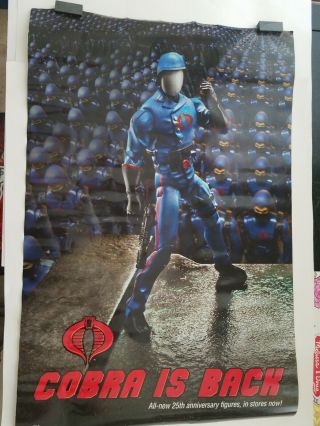 Gi Joe 25th Anniversary Promo Poster 2 Sided 2007 Cobra Commander
